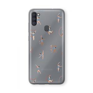 CaseCompany Dancing #3: Samsung Galaxy A11 Transparant Hoesje