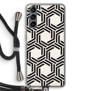 CaseCompany Geometrisch patroon: Samsung Galaxy S21 Transparant Hoesje met koord