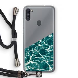 CaseCompany Weerkaatsing water: Samsung Galaxy A11 Transparant Hoesje met koord