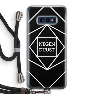 CaseCompany Negenduust geometrisch: Samsung Galaxy S10e Transparant Hoesje met koord