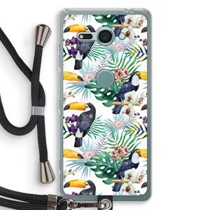 CaseCompany Tukans: Sony Xperia XZ2 Compact Transparant Hoesje met koord