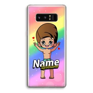 CaseCompany Chibi Maker man: Samsung Galaxy Note 8 Transparant Hoesje