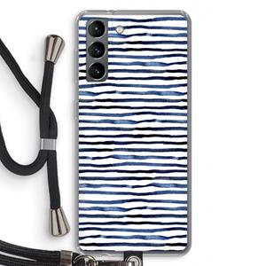 CaseCompany Verrassende lijnen: Samsung Galaxy S21 Transparant Hoesje met koord