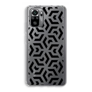 CaseCompany Crazy pattern: Xiaomi Redmi Note 10S Transparant Hoesje