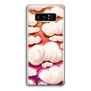 CaseCompany Katoen Wolken: Samsung Galaxy Note 8 Transparant Hoesje