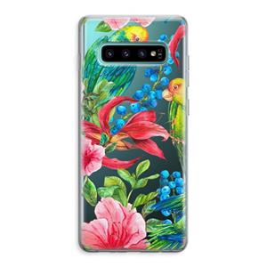 CaseCompany Papegaaien: Samsung Galaxy S10 Plus Transparant Hoesje