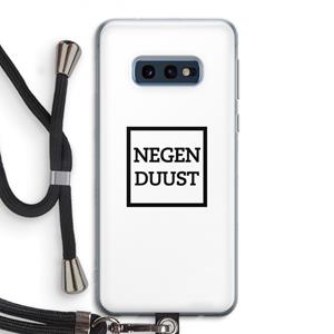 CaseCompany Negenduust vierkant: Samsung Galaxy S10e Transparant Hoesje met koord