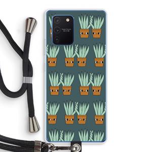 CaseCompany Sansevieria: Samsung Galaxy Note 10 Lite Transparant Hoesje met koord