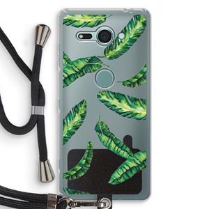 CaseCompany Lange bladeren: Sony Xperia XZ2 Compact Transparant Hoesje met koord
