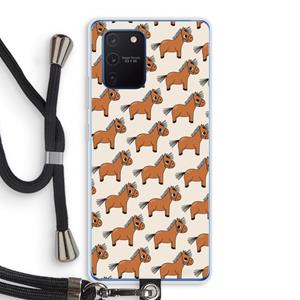 CaseCompany Pony: Samsung Galaxy Note 10 Lite Transparant Hoesje met koord