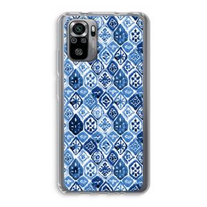 CaseCompany Blauw motief: Xiaomi Redmi Note 10S Transparant Hoesje