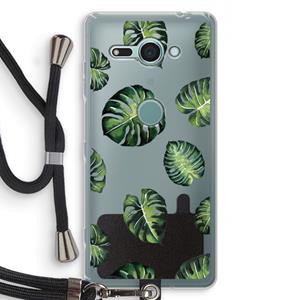 CaseCompany Tropische bladeren: Sony Xperia XZ2 Compact Transparant Hoesje met koord