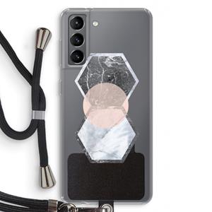 CaseCompany Creatieve toets: Samsung Galaxy S21 Transparant Hoesje met koord