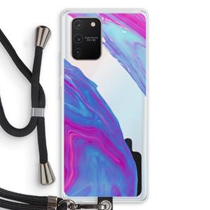 CaseCompany Zweverige regenboog: Samsung Galaxy S10 Lite Transparant Hoesje met koord