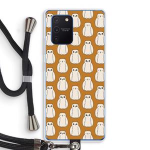 CaseCompany Uilen: Samsung Galaxy Note 10 Lite Transparant Hoesje met koord
