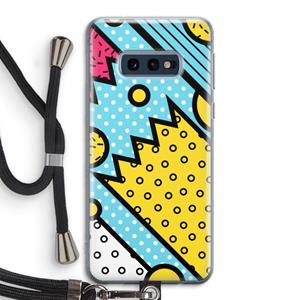CaseCompany Pop Art #1: Samsung Galaxy S10e Transparant Hoesje met koord