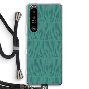 CaseCompany Swirls: Sony Xperia 1 III Transparant Hoesje met koord
