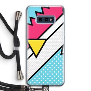 CaseCompany Pop Art #3: Samsung Galaxy S10e Transparant Hoesje met koord