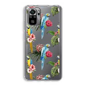 CaseCompany Kleurrijke papegaaien: Xiaomi Redmi Note 10S Transparant Hoesje
