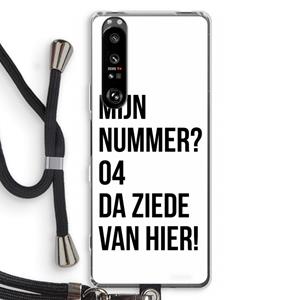 CaseCompany Da ziede van hier: Sony Xperia 1 III Transparant Hoesje met koord