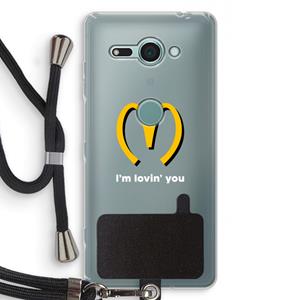 CaseCompany I'm lovin' you: Sony Xperia XZ2 Compact Transparant Hoesje met koord