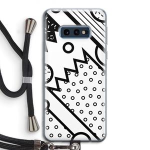 CaseCompany Pop Art #4: Samsung Galaxy S10e Transparant Hoesje met koord