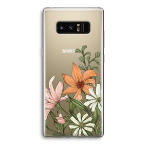 CaseCompany Floral bouquet: Samsung Galaxy Note 8 Transparant Hoesje