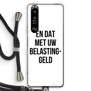 CaseCompany Belastinggeld: Sony Xperia 1 III Transparant Hoesje met koord