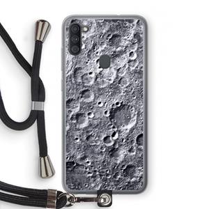 CaseCompany Maanlandschap: Samsung Galaxy A11 Transparant Hoesje met koord