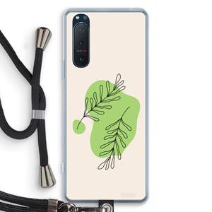 CaseCompany Beleaf in you: Sony Xperia 5 II Transparant Hoesje met koord
