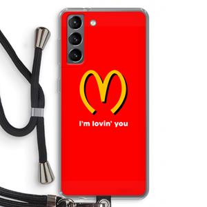 CaseCompany I'm lovin' you: Samsung Galaxy S21 Transparant Hoesje met koord