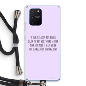 CaseCompany Regenboog: Samsung Galaxy Note 10 Lite Transparant Hoesje met koord