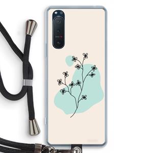 CaseCompany Love your petals: Sony Xperia 5 II Transparant Hoesje met koord