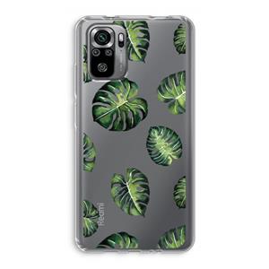 CaseCompany Tropische bladeren: Xiaomi Redmi Note 10S Transparant Hoesje