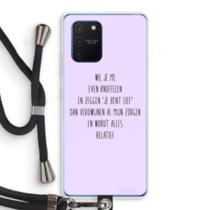 CaseCompany Relatief: Samsung Galaxy Note 10 Lite Transparant Hoesje met koord