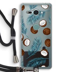 CaseCompany Kokosnoot roze: Sony Xperia XZ2 Compact Transparant Hoesje met koord