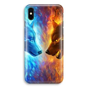 CaseCompany Fire & Ice: iPhone X Volledig Geprint Hoesje