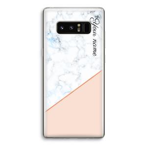 CaseCompany Marmer in stijl: Samsung Galaxy Note 8 Transparant Hoesje