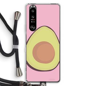 CaseCompany Avocado: Sony Xperia 1 III Transparant Hoesje met koord
