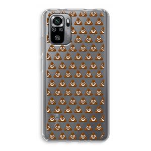 CaseCompany Poop emoji: Xiaomi Redmi Note 10S Transparant Hoesje