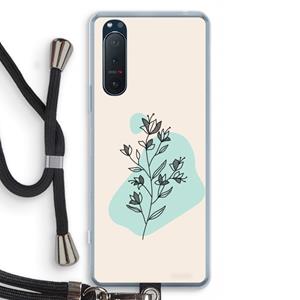 CaseCompany Violets are blue: Sony Xperia 5 II Transparant Hoesje met koord