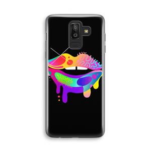 CaseCompany Lip Palette: Samsung Galaxy J8 (2018) Transparant Hoesje