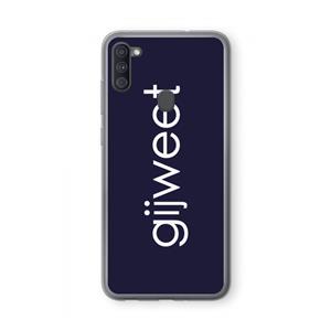 CaseCompany Gijweet: Samsung Galaxy A11 Transparant Hoesje