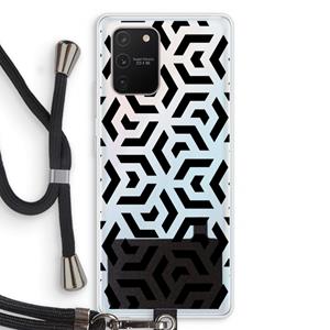 CaseCompany Crazy pattern: Samsung Galaxy S10 Lite Transparant Hoesje met koord