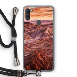 CaseCompany Mars: Samsung Galaxy A11 Transparant Hoesje met koord