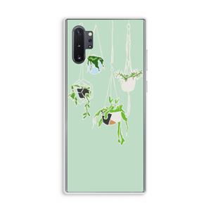 CaseCompany Hang In There: Samsung Galaxy Note 10 Plus Transparant Hoesje