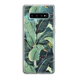 CaseCompany Bananenbladeren: Samsung Galaxy S10 Plus Transparant Hoesje