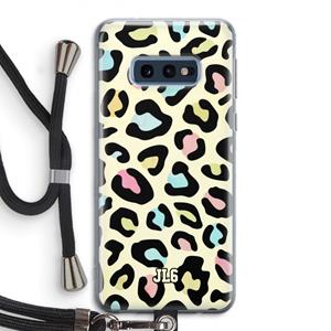 CaseCompany Leopard pattern: Samsung Galaxy S10e Transparant Hoesje met koord