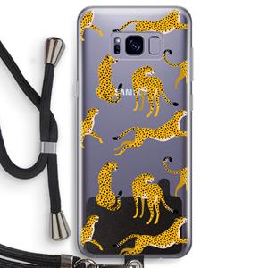 CaseCompany Luipaard: Samsung Galaxy S8 Transparant Hoesje met koord