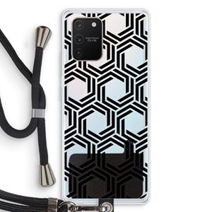 CaseCompany Geometrisch patroon: Samsung Galaxy S10 Lite Transparant Hoesje met koord